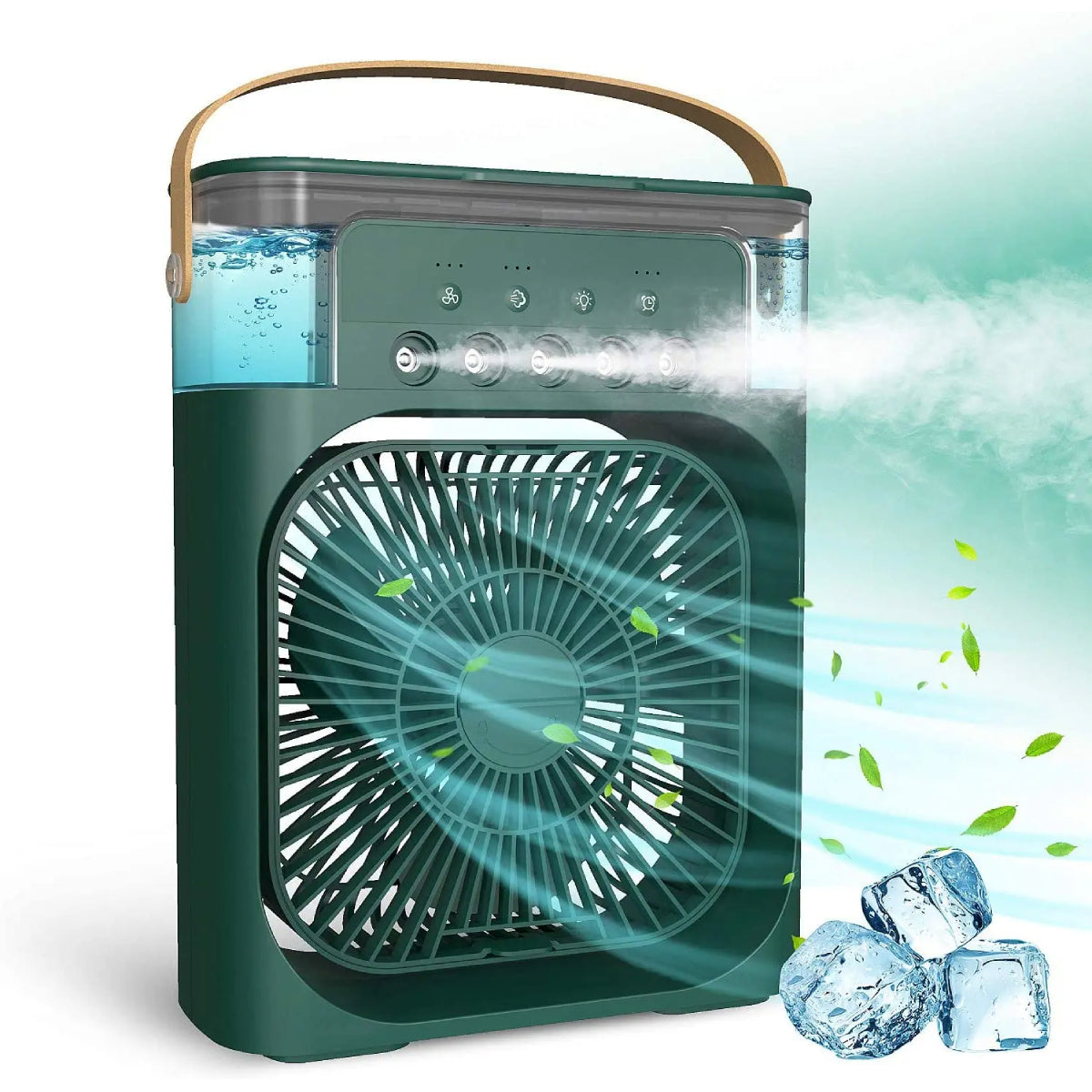 USB Desk Fan with Light and Humidifier