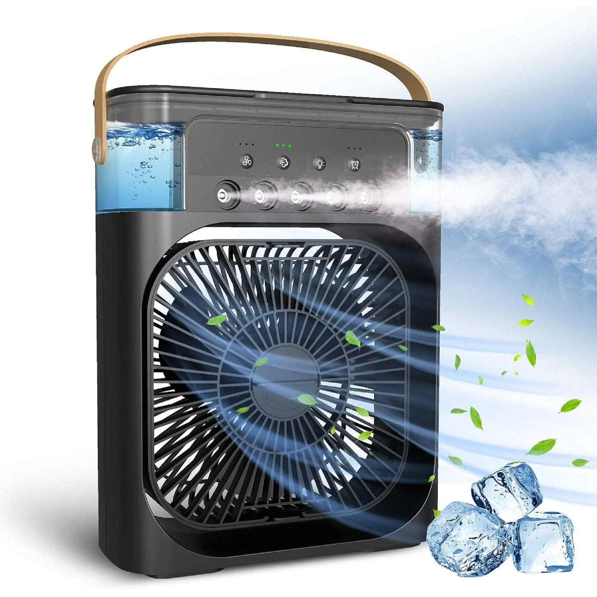 USB Desk Fan with Light and Humidifier