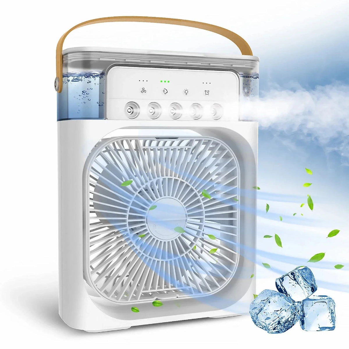 USB Desk Fan with Light and Humidifier