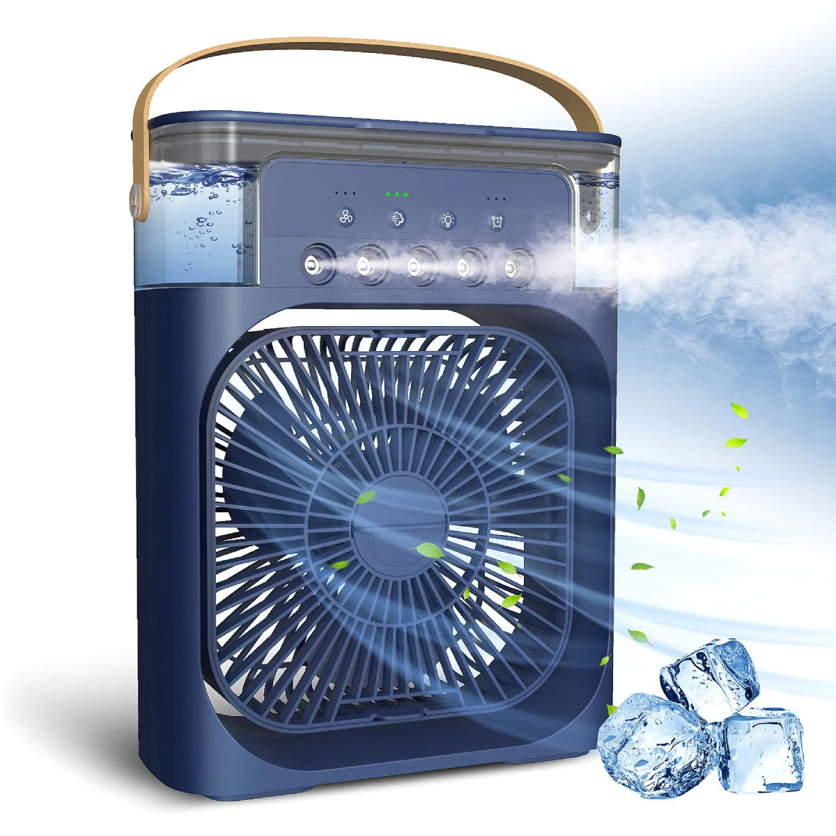 USB Desk Fan with Light and Humidifier