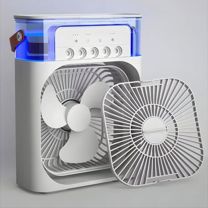 USB Desk Fan with Light and Humidifier