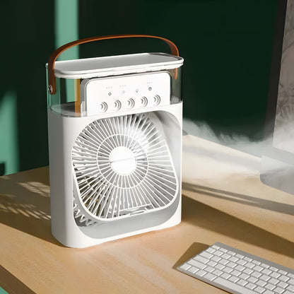 USB Desk Fan with Light and Humidifier