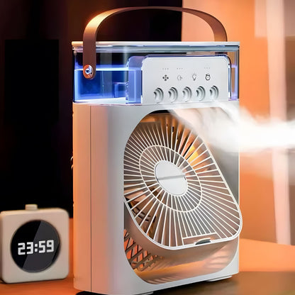 USB Desk Fan with Light and Humidifier
